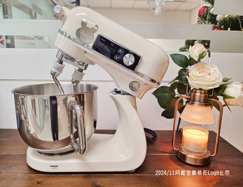 月光愛人系列-6L雙軸輕音攪拌機月光白不鏽鋼盆組