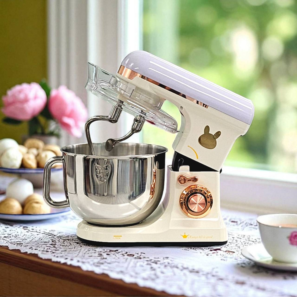 7L 雙軸桌上型多功能抬頭式攪拌機-撞色系列