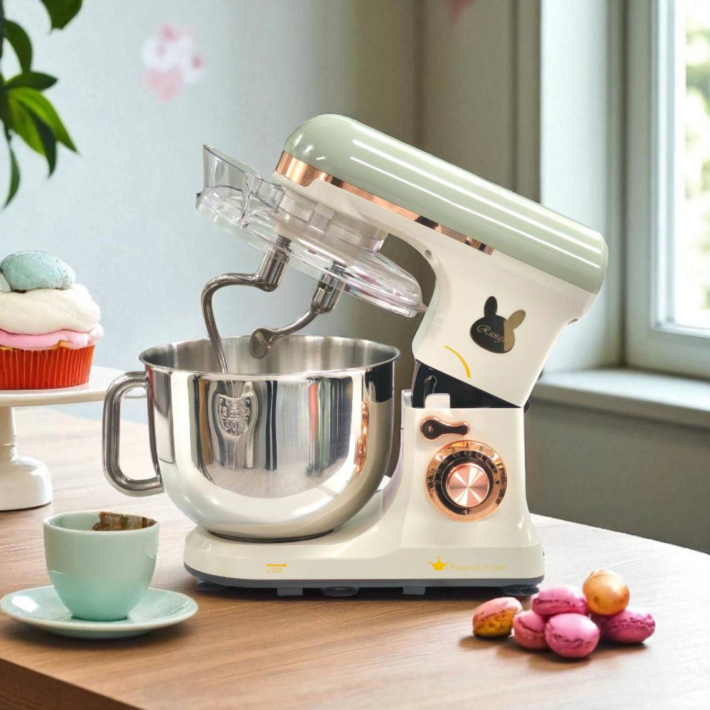 7L 雙軸桌上型多功能抬頭式攪拌機-撞色系列