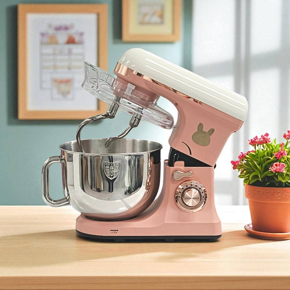 7L 雙軸桌上型多功能抬頭式攪拌機-撞色系列