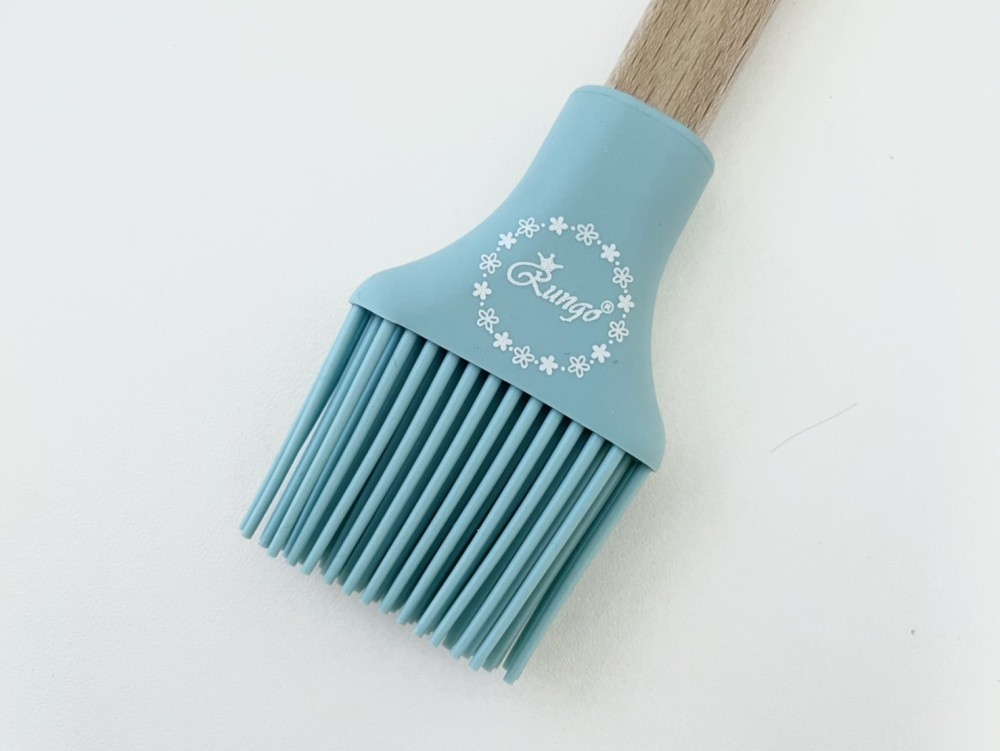 木柄矽膠耐熱刮刀油刷組